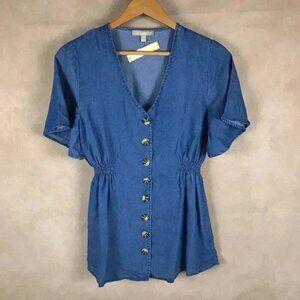 APPRAISAL Soft Chambray Fitted Tunic NWT SMALL